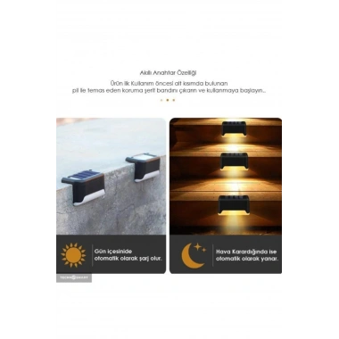WaterProof Solar Merdiven Lambası 4 Adet