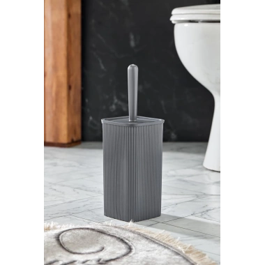 WC Fırçası & Tuvalet Fırçası Füme 2 Parça