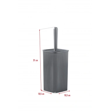 WC Fırçası & Tuvalet Fırçası Füme 2 Parça