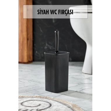 WC Fırçası & Tuvalet Fırçası Siyah 2 Parça