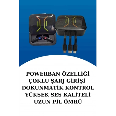 Wireless Şarjlı Akıllı Saat ve Dijital Göstergeli Kablosuz Bluetooth Kulaklık Nabız Ölçer