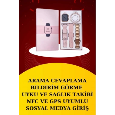 Wireless Şarjlı Akıllı Saat ve Dijital Göstergeli Kablosuz Bluetooth Kulaklık Nabız Ölçer