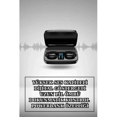 Wireless Şarjlı Pembe Akıllı Saat ve Kablosuz Bluetooth Kulaklık Dokunmatik Kontrol