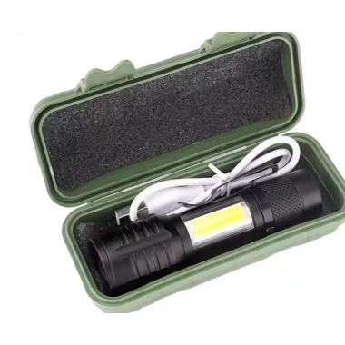 Wison Ws-5454 Taktik El Feneri Usb Şarj Edilebilir Kamp Feneri Cob Zumlanabilir Mini Taşınabilir El Feneri