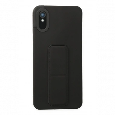 Xiaomi Redmi 9A Kılıf Mega Standlı Silikon - Siyah