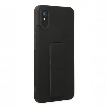 Xiaomi Redmi 9A Kılıf Mega Standlı Silikon - Siyah