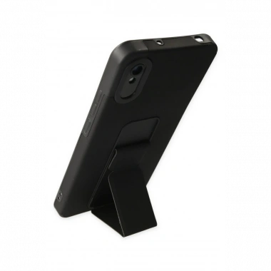 Xiaomi Redmi 9A Kılıf Mega Standlı Silikon - Siyah