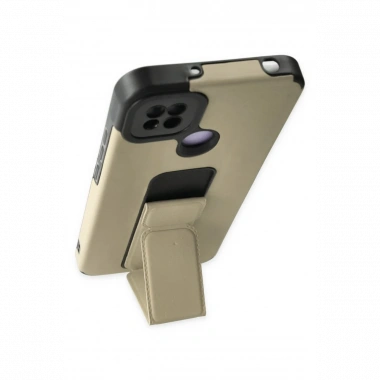 Xiaomi Redmi 9C Kılıf Mega Standlı Silikon - Gold