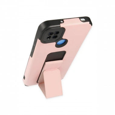 Xiaomi Redmi 9C Kılıf Mega Standlı Silikon - Pudra