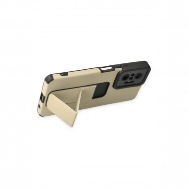 Xiaomi Redmi Note 10 Pro Kılıf Mega Standlı Silikon - Gold