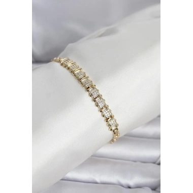 Xuping Model Zirkon Taşlı Gold Renk Kadın Bileklik
