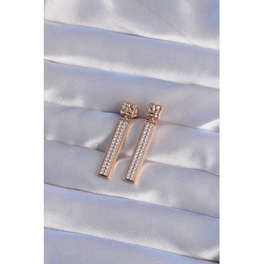 XUPİNG Rose Renk Zirkon Taşlı Su Yolu Küpe