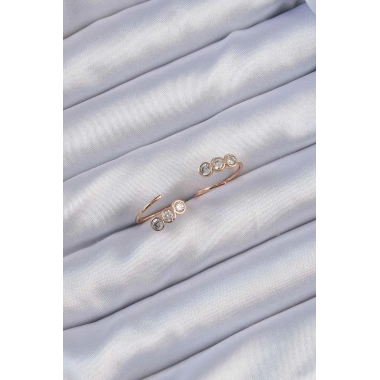 Xuping Rose Renk Zirkon Taşlı Su Yolu Küpe