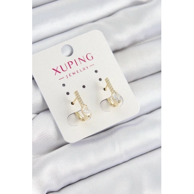 Xuping Zirkon Taşlı I Model Gold Renk Kadın Küpe