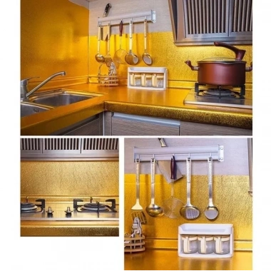 Yapışkanlı Gold Mutfak Tezgah Folyosu