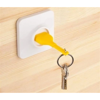 Yapışkanlı Priz Görünümlü Kapı Duvar Tipi Anahtarlık Askılık (5468)