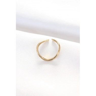 Yassı Gold Renk Ayarlanabilir Yüzük