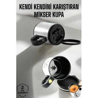 Yazılı Mug Kupa Karıştırıcı Özelliği Ve Paslanmaz Çelik
