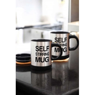 Yazılı Mug Kupa Karıştırıcı Özelliği Ve Paslanmaz Çelik