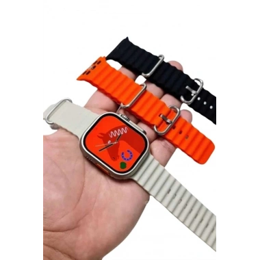 Yeni Nesil 3 Kordonlu Kol Saati 49 MM Amoled Ekran Akıllı Saat