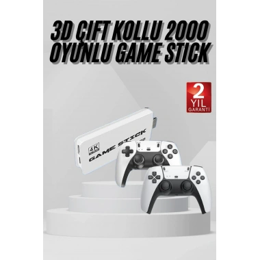 yeni nesil 3D 4K 2000 Oyunlu Game Stick Oyun Konsolu Çift Konsol