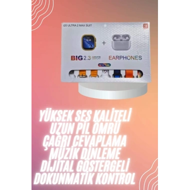 Yeni Nesil 7 Kordonlu Arama Bildirim Özellikli Kulaklık Hediyeli Akıllı Saat