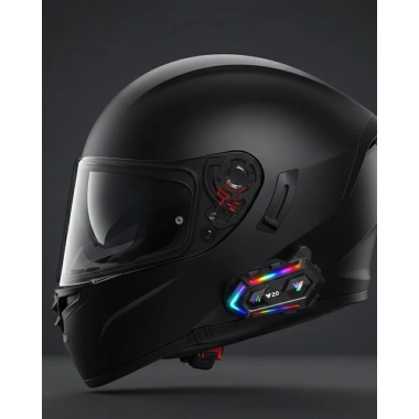 Yeni Nesil Bluetooth 5.3 Motosiklet Intercom RGB Işıklı 1000m Mesafeli