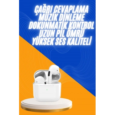 Yeni Nesil Bluetooth Kulaklık Beyaz Çağrı Cevaplayabilen Kablosuz