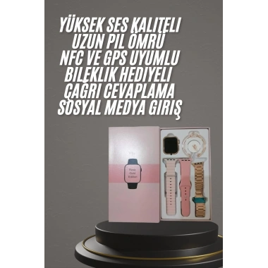 Yeni Nesil Kadın Akıllı Saat Rose Gold Android ve İos Uyumlu