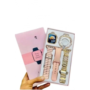 Yeni Nesil Kadın Akıllı Saat Rose Gold Android ve İos Uyumlu