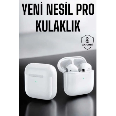 Yeni Nesil Pro Bluetooth Kulaklık Uzun Pil Ömrü Beyaz
