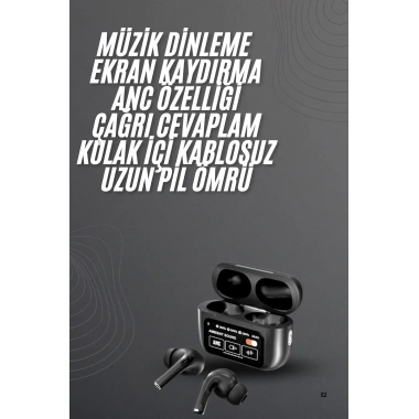 Yeni Nesil Pro Ekranlı Bluetooth Kulaklık 5.0 Bluetooth