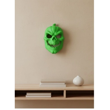 Yeşil Dekoratif Korku Maskesi Duvar Süsü