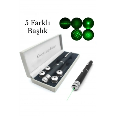 Yeşil Lazer Pointer USB Şarjlı 5 km Etki Alanı! (5468)