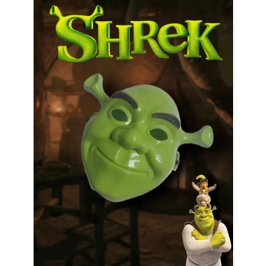 Yeşil Shrek Maskesi 21x25 Cm