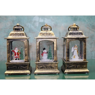 Yılbaşı Temalı Işıklı Müzikli Kar Küresi Alk3223