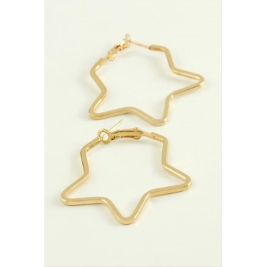 Yıldız Halka Küpe 4 cm