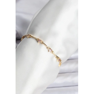 Yıldız Model Gold Renk Pirinç Bileklik
