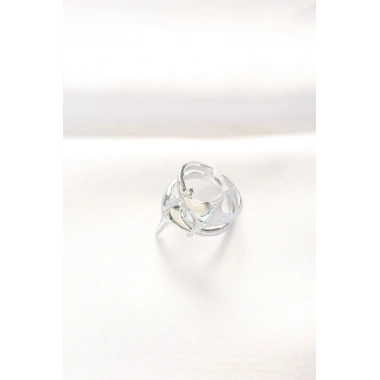 Yıldız Model Silver Renk Ayarlanabilir Yüzük