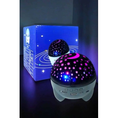 Yıldız Yansıtmalı Projeksiyon Gece Lambası Şarjlı Taşınabilir