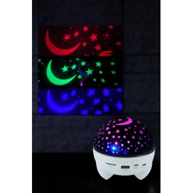 Yıldız Yansıtmalı Projeksiyon Gece Lambası Şarjlı Taşınabilir