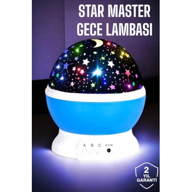 Yıldızlı Gökyüzü Projeksiyon Gece Lambası Hareketli Işık Şovu