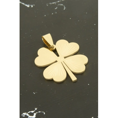 Yonca Çelik Kolye Ucu 2,5 cm