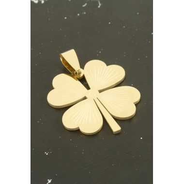 Yonca Çelik Kolye Ucu 3,5 cm