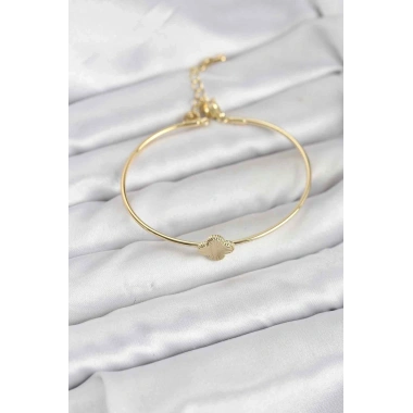 Yonca Model Gold Renk Kadın Bileklik