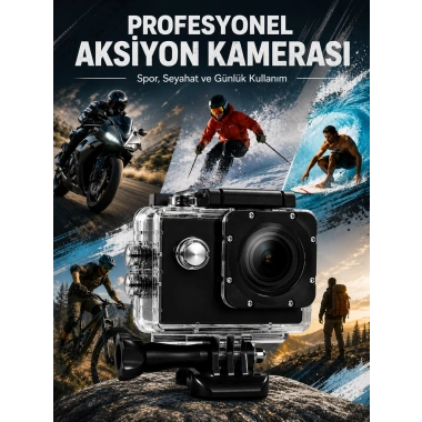 Yüksek Görüntü Kalitesi Sunan 1080P Full HD Aksiyon Kamerası