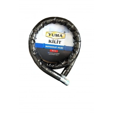 Yuma Ym-752 Motorsiklet Kilidi Anahtarlı Körüklü Siyah ( Boy : 120cm-çap : 22mm )