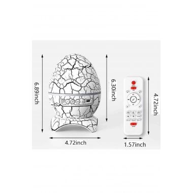 Yumurta Şeklinde Su Dalgalı Bluetooth Speaker Lamba Renkli Şarjlı