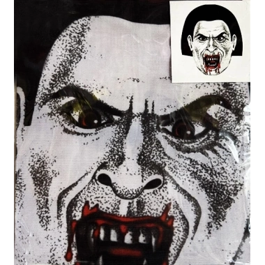 Yüze Yapışan Kafaya Tam Geçmeli Streç Kanlı Vampir Maske Bez Maske Model 2-2