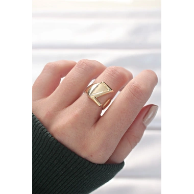 Z Harfli Altın Renk Ayarlanabilir Yüzük